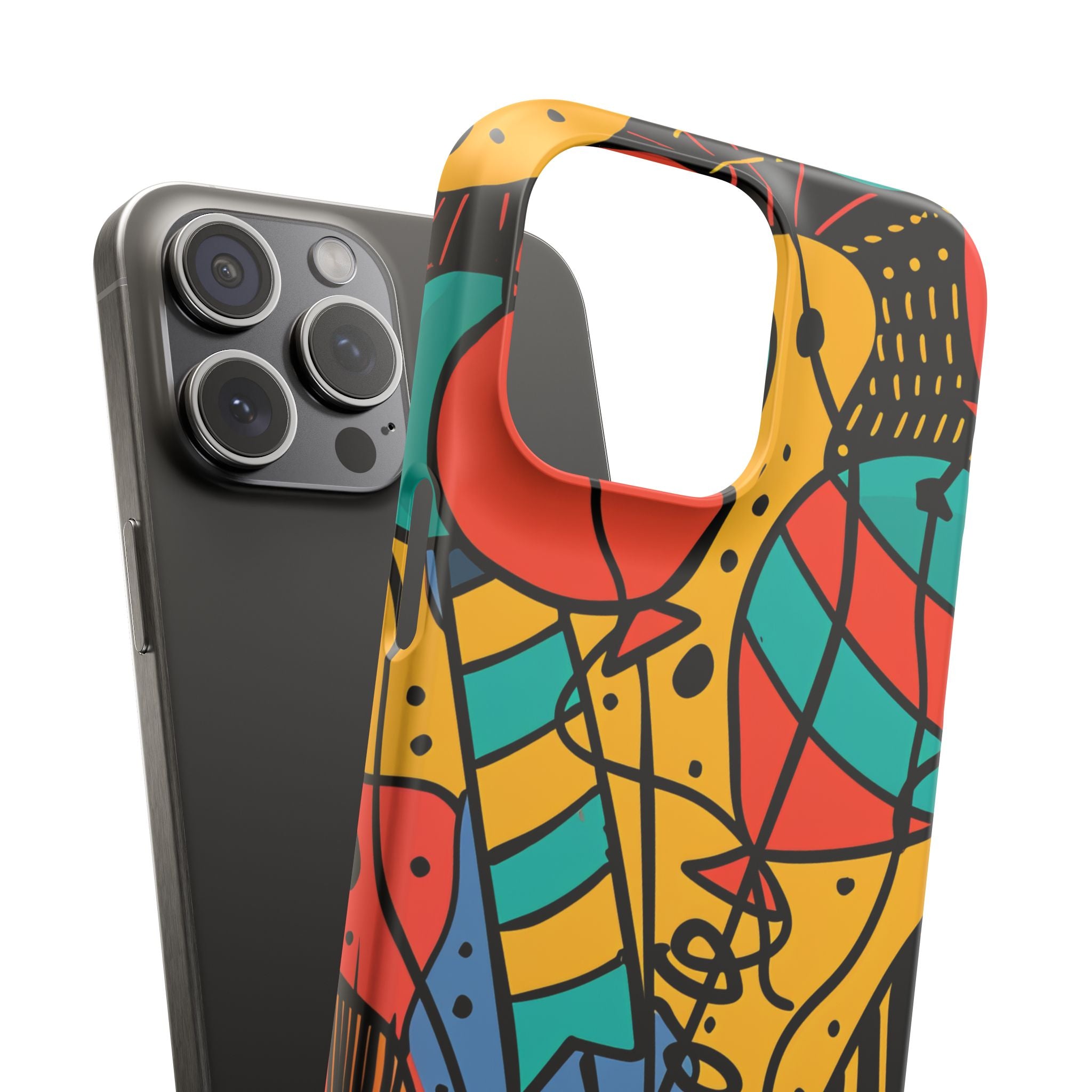 Playful Lines in Motion iPhone 15 - Slim Phone Case