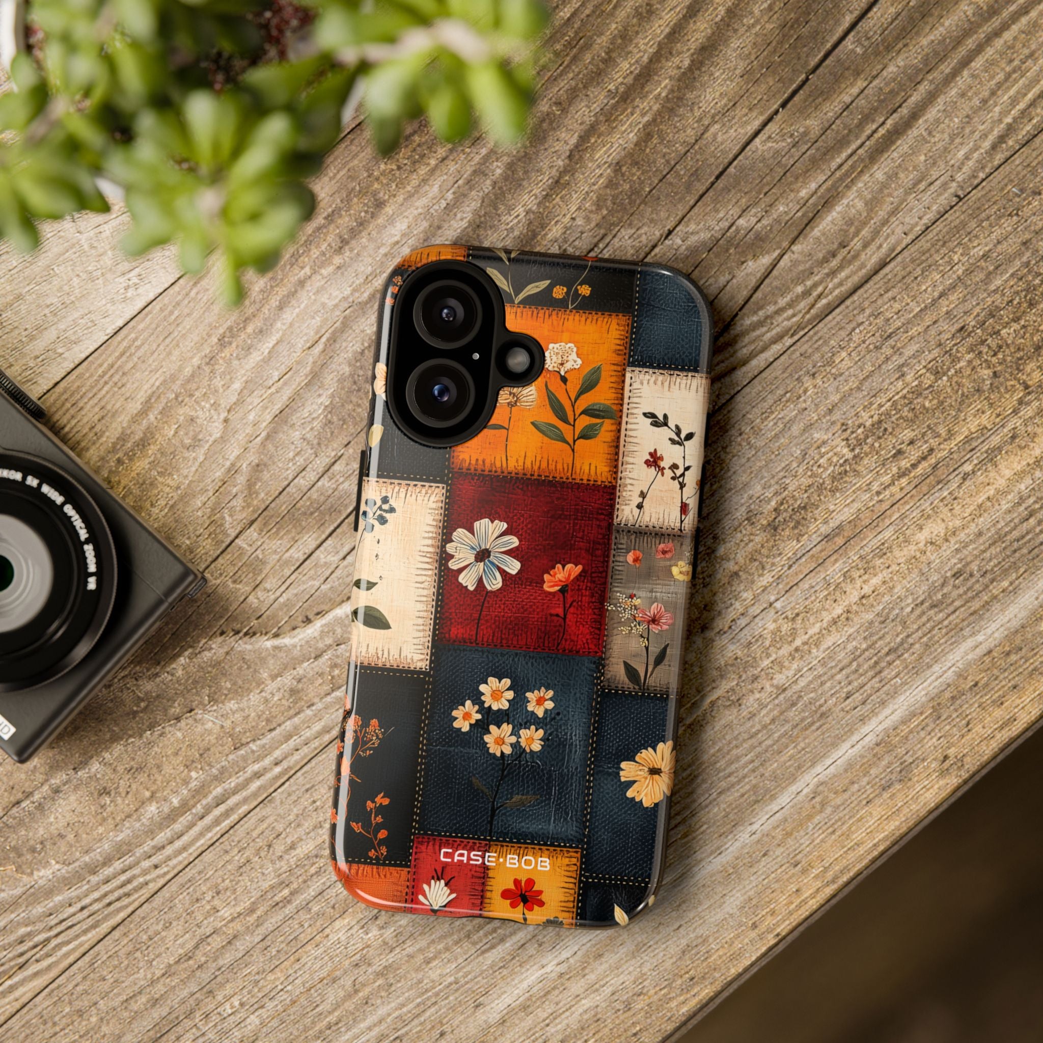 Patchwork Blooms iPhone 16 Plus Case - Tough