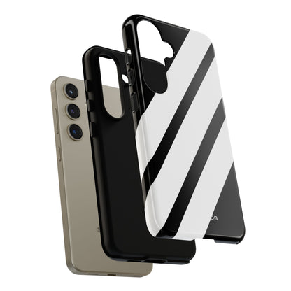 Diagonal Bands Noir Samsung S24 Case - Tough