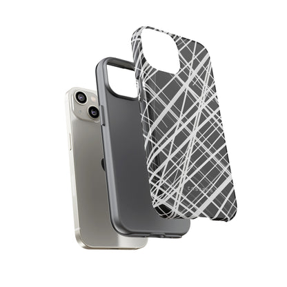 White Line Elegance - Protective Phone Case