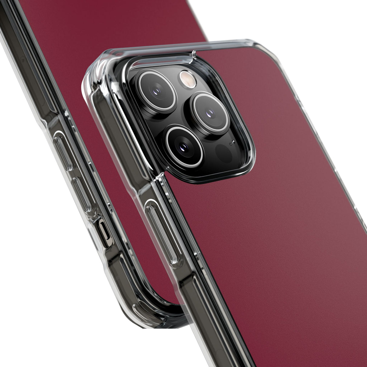 Claret Red | Phone Case for iPhone (Clear Impact Case - Magnetic)