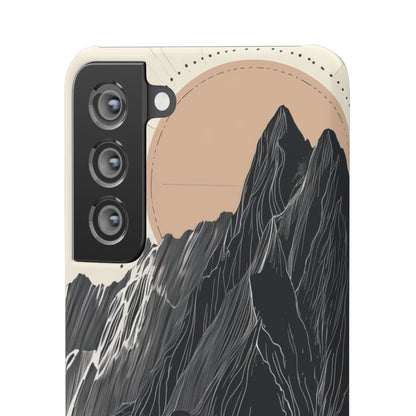 Minimalist Mountain Landscape with Flowing River Samsung S21 - Slim Phone Case