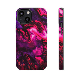 Deep Pink Galaxy Ink Art iPhone Case (Protective) iPhone 13 Mini Matte Phone Case