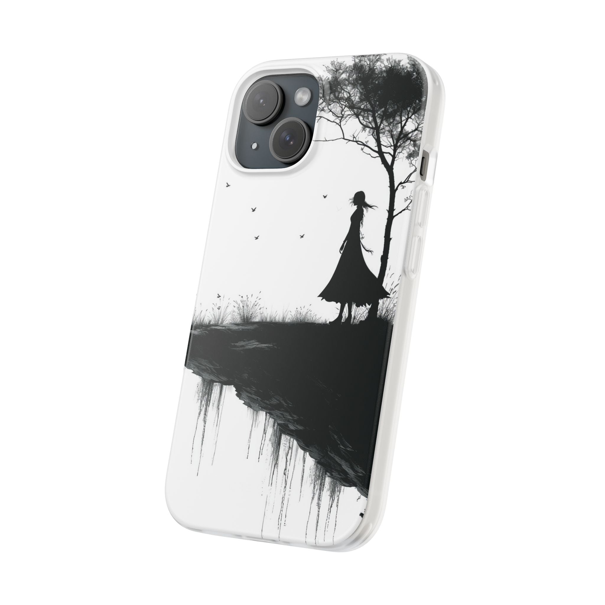 Cliffside Silhouette iPhone 15 Case - Soft