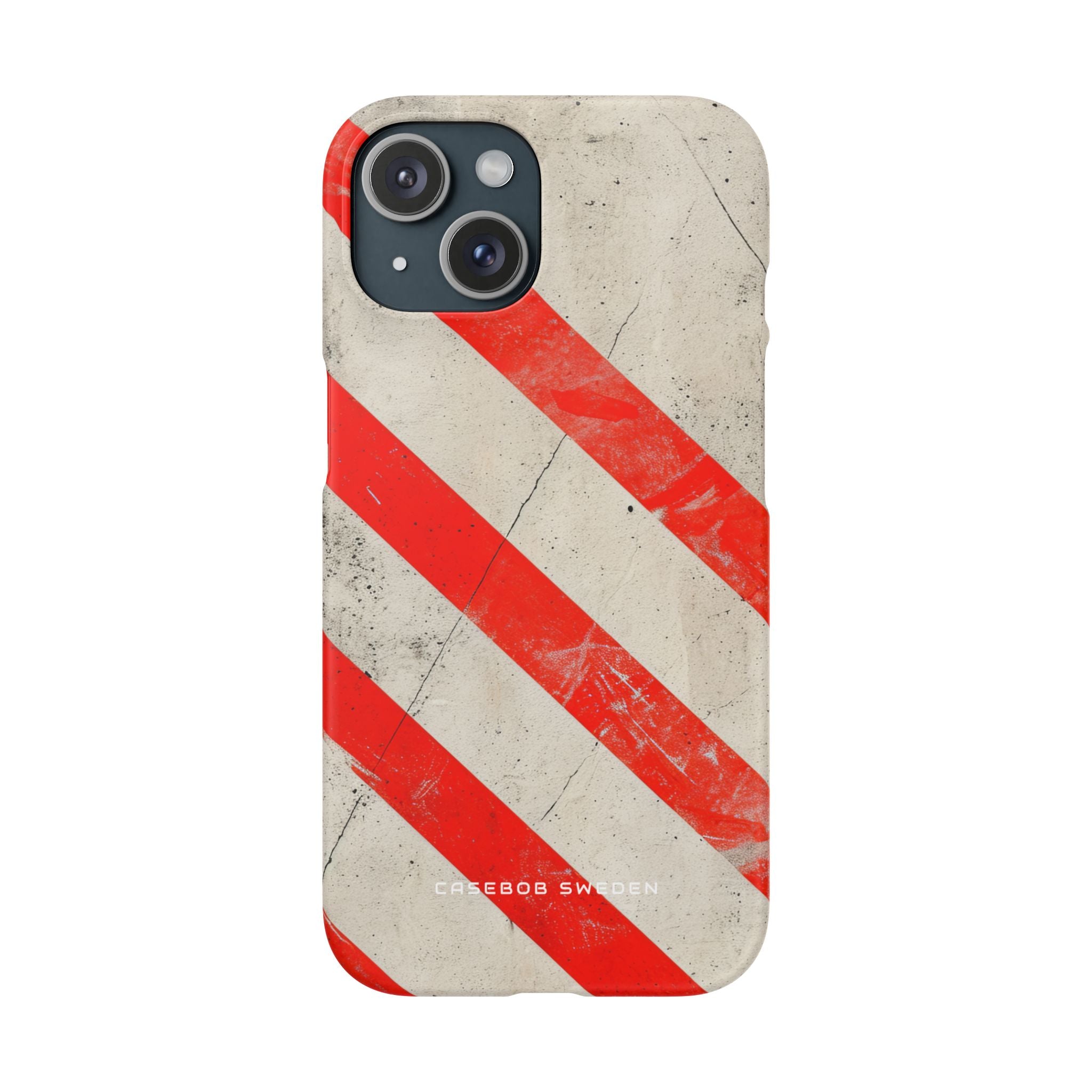 Striker Crimson Stripes iPhone 15 - Slim Phone Case