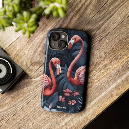 Flamingos Embrace Nature - iPhone Case
