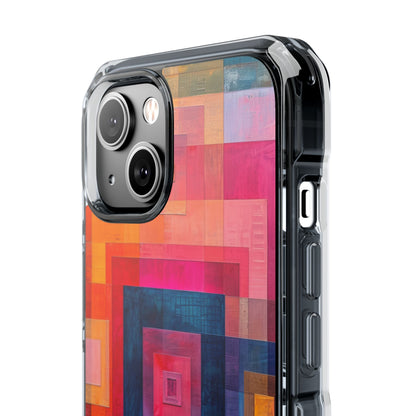 Vibrant Geometry - Clear Impact iPhone 14 Phone Case