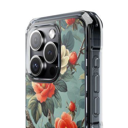 Vintage Floral Romance iPhone 15 - Clear Impact Phone Case