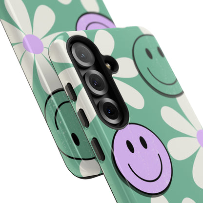 Smiley Daisy Glow Samsung S25 Plus Case - Tough