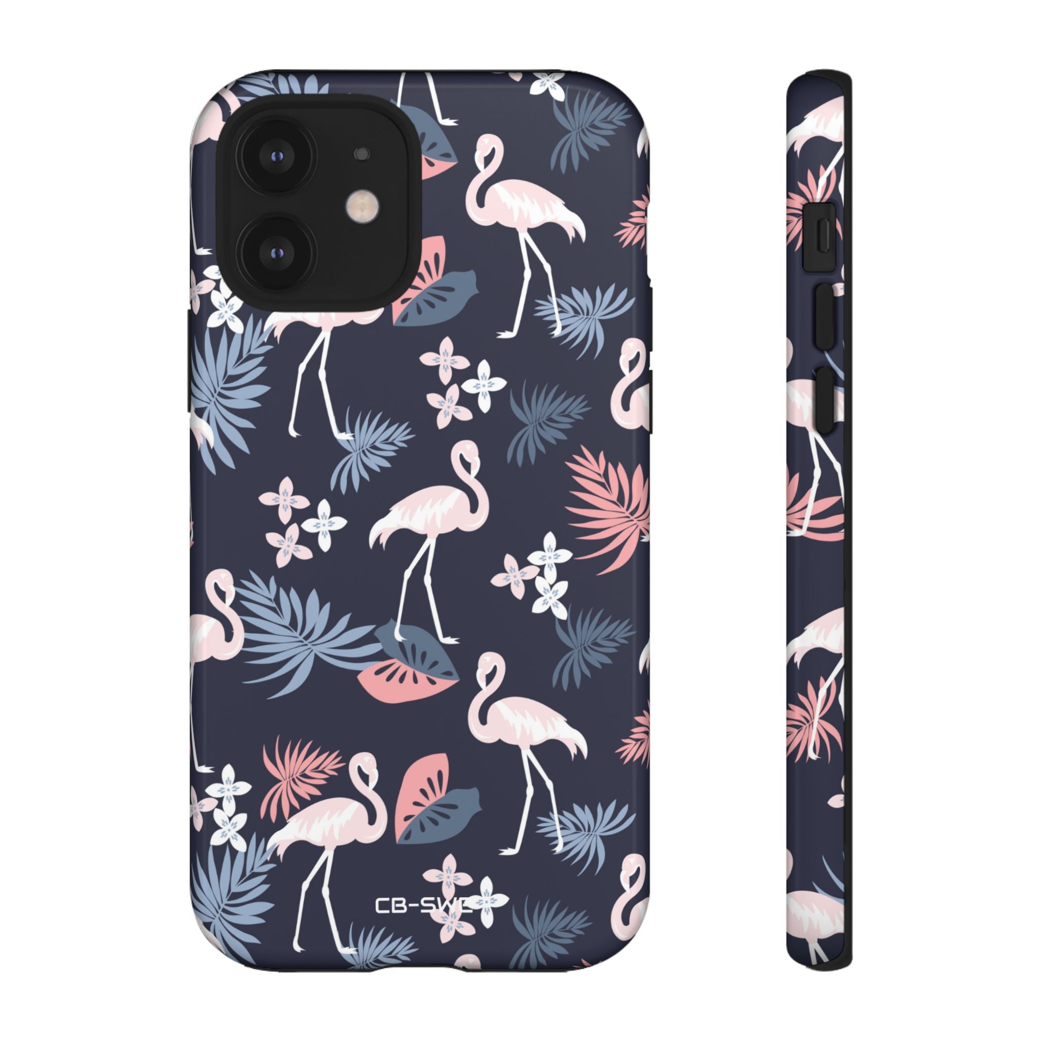 Flamingos Dance Playfully - iPhone Case