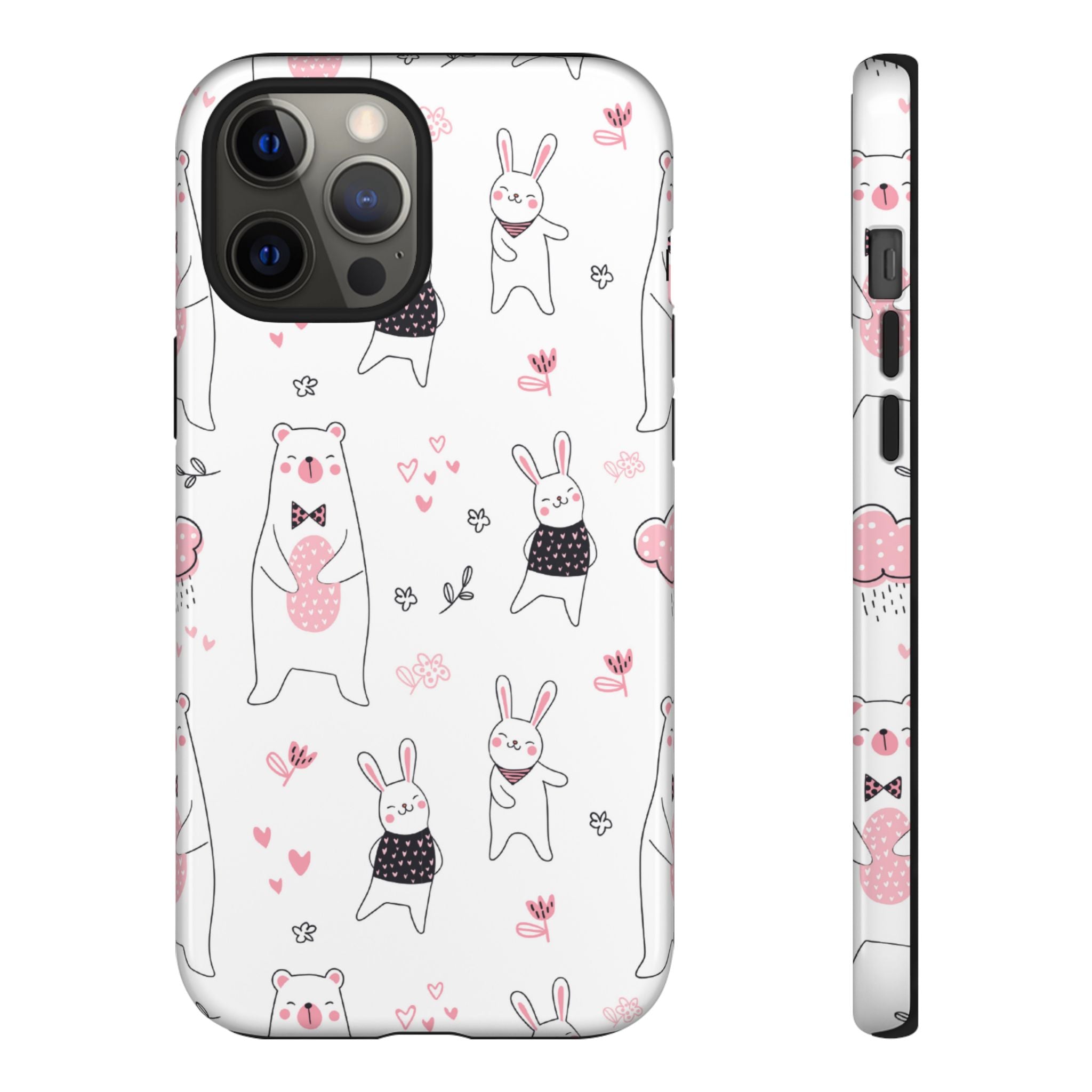 Bears Dance Playfully - iPhone Case