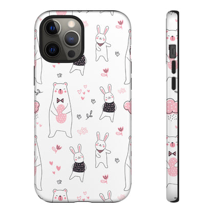 Bears Dance Playfully - iPhone Case