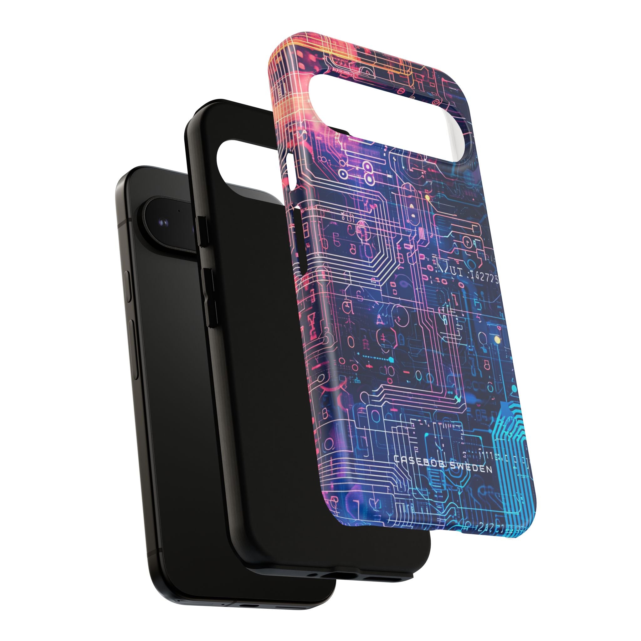 Neon Circuit Gradient Google Pixel 9 - Tough Phone Case