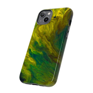 Neon Yellow Ink Art iPhone Case (Protective) Phone Case