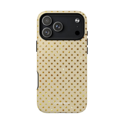 Gold Sparkle Grid iPhone 17 Pro Max Case - Tough+