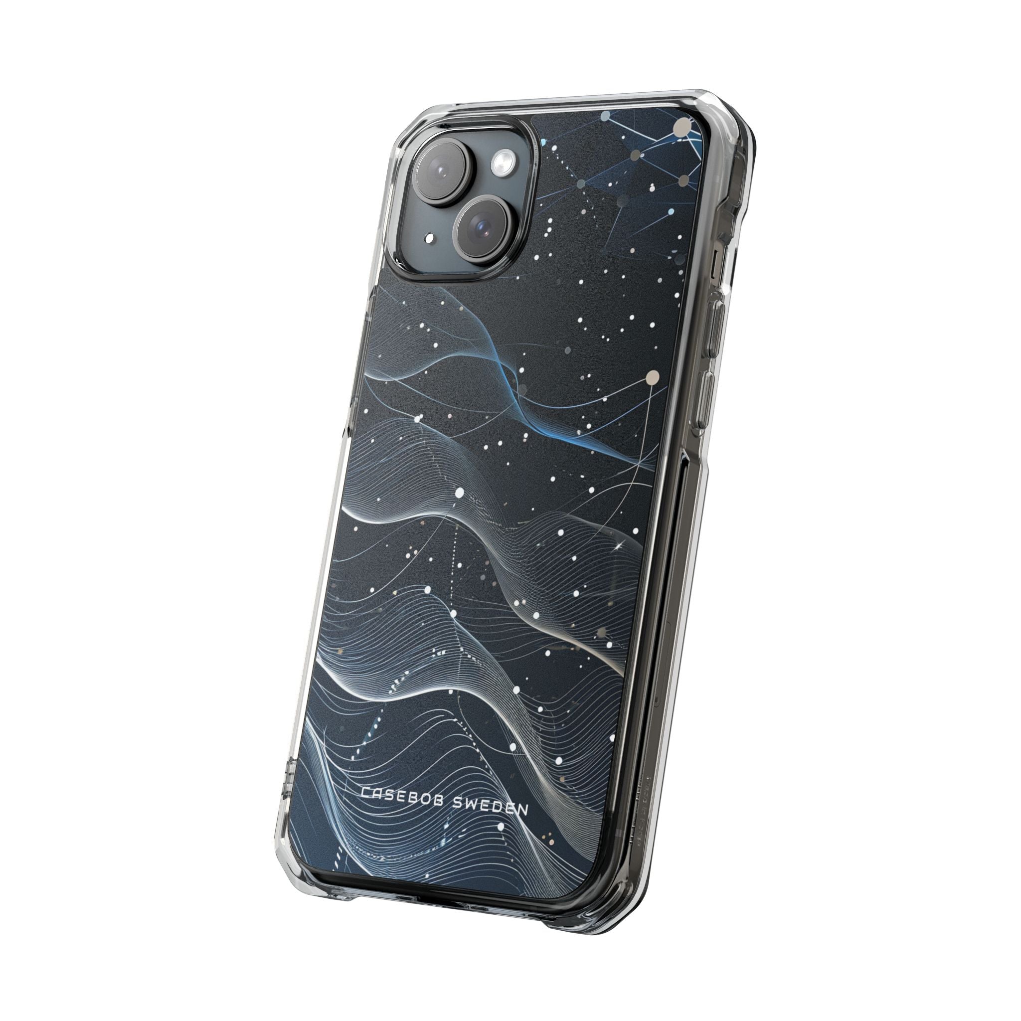 Gradient Neural Waves iPhone 15 - Clear Impact Phone Case