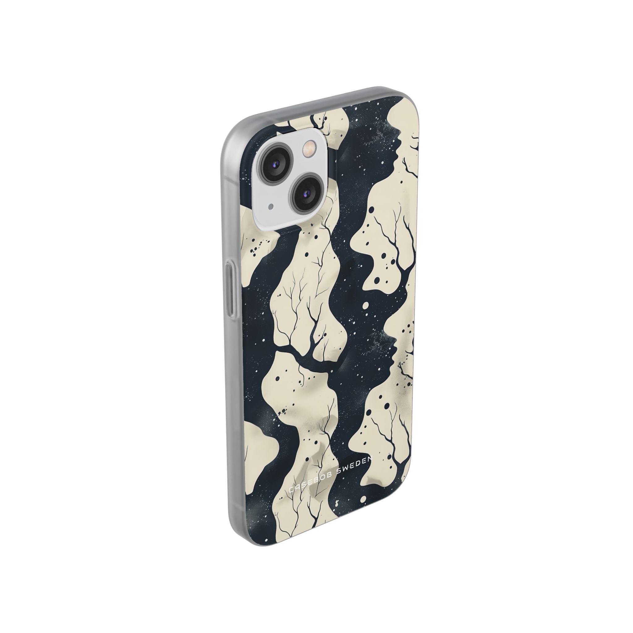 Organic Fluid Silhouettes with Cosmic Depth iPhone 14 - Flexi Phone Case