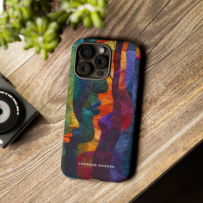 Harmonized Faces and Nature Fusion iPhone 15 - Tough Phone Case