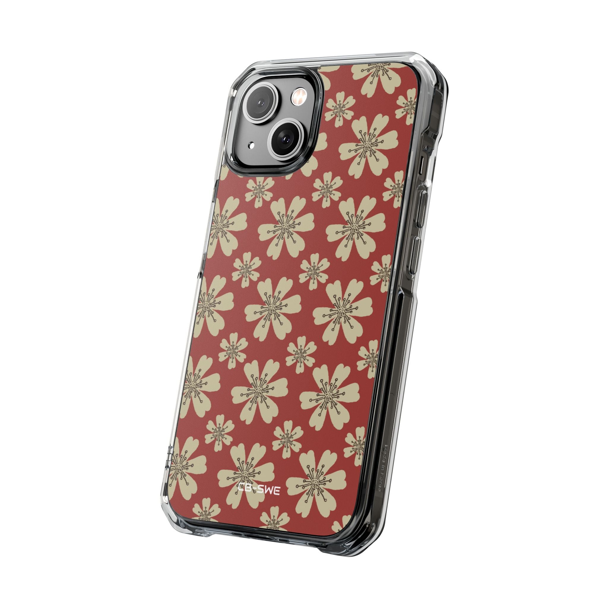 Retro Red Florals iPhone Case - Impact