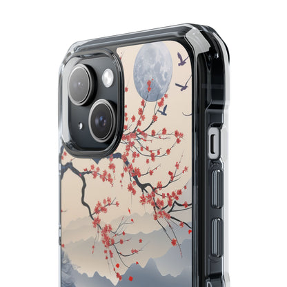 Crimson Blossom Moon iPhone 15 Case - Impact