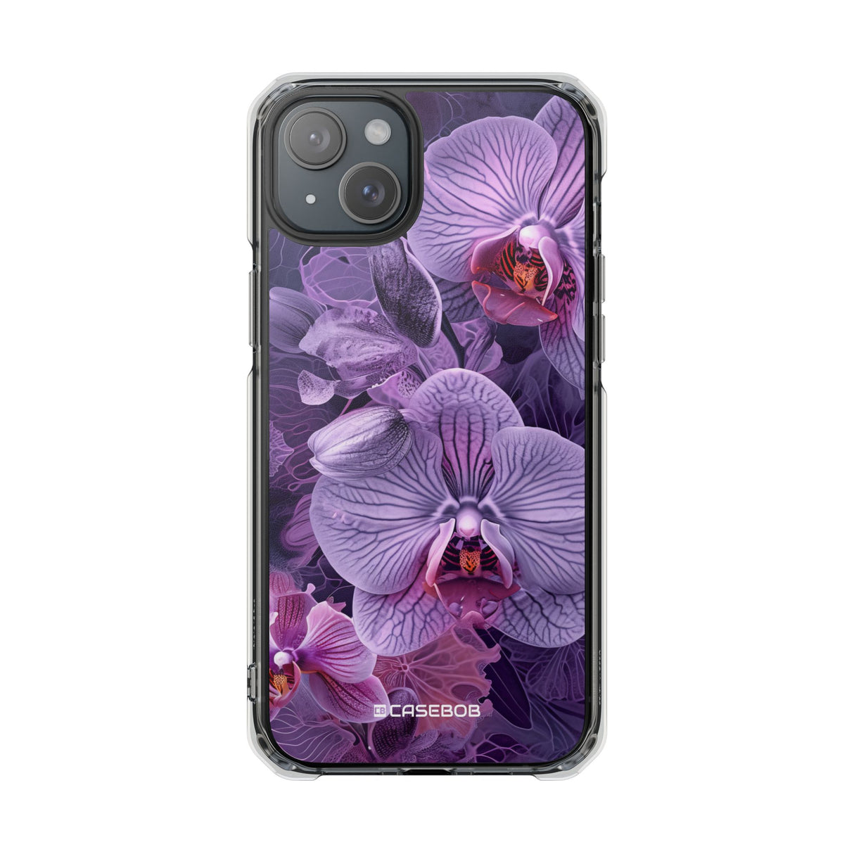 Radiant Orchid Design | Handyhülle für iPhone (Clear Impact Case – magnetisch) 