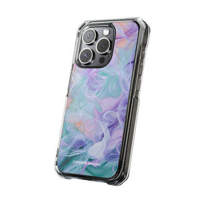 Purple Peach Whirl - Clear Impact iPhone 15 Phone Case