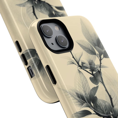 Beige Branch Art - Tough + MagSafe® iPhone 14 Phone Case