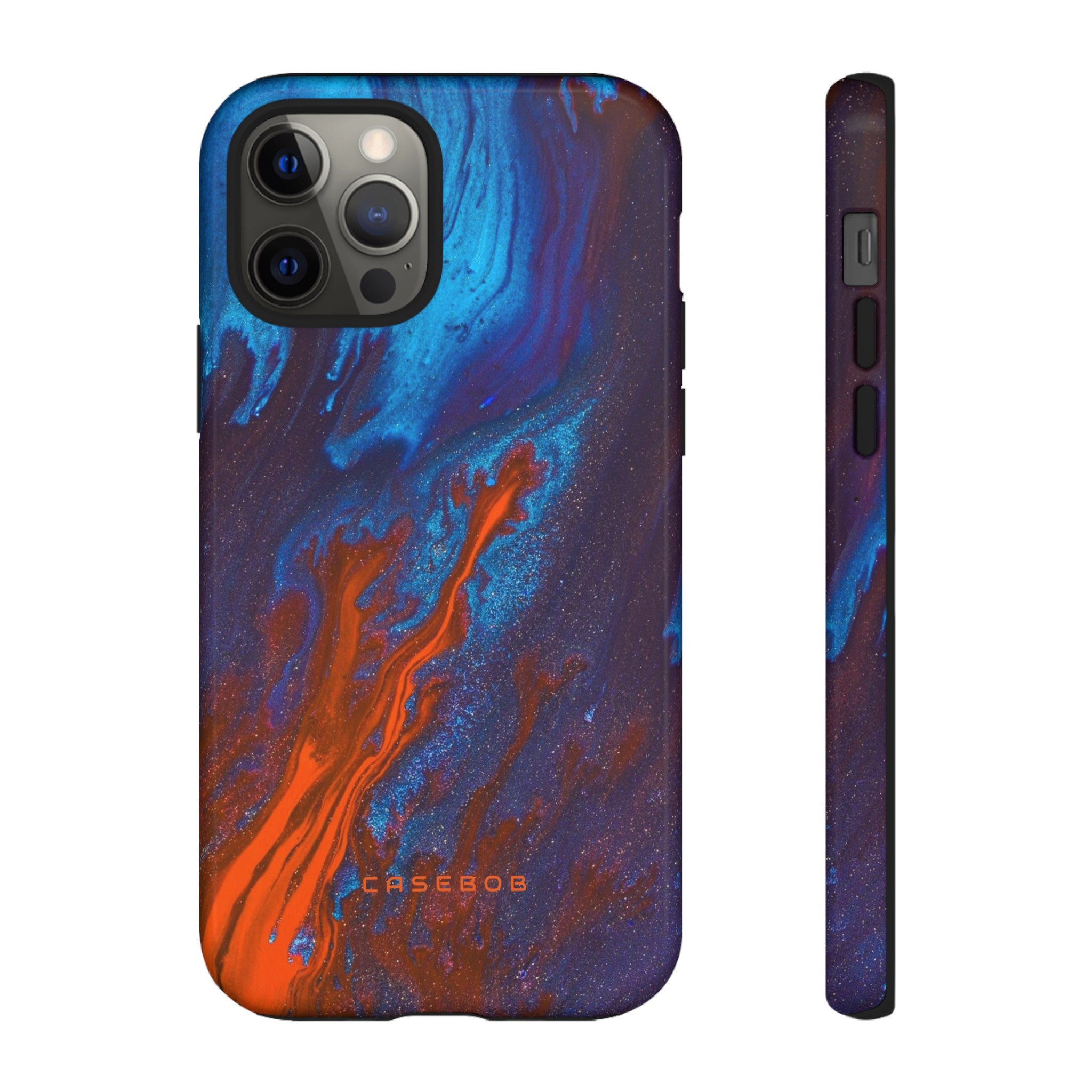 Orange Flame Ink Art - Protective Phone Case