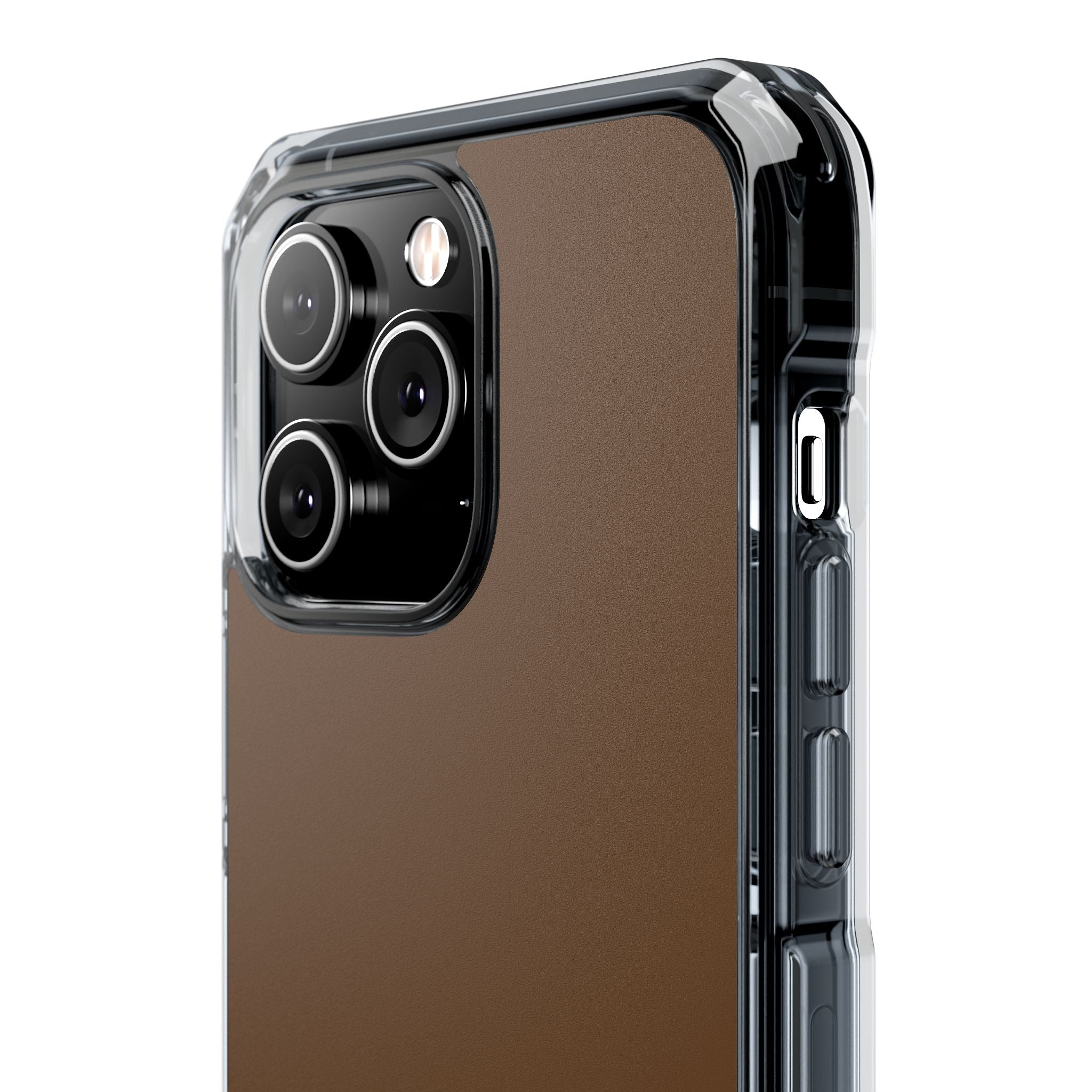 Dark Brown - Clear Impact Case for iPhone