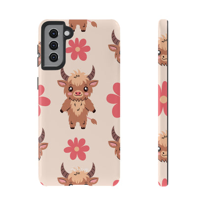 Cute Cattle & Flowers - Samsung Case