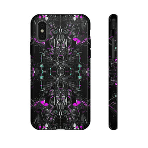 Purple Grid Mirage - Protective Phone Case