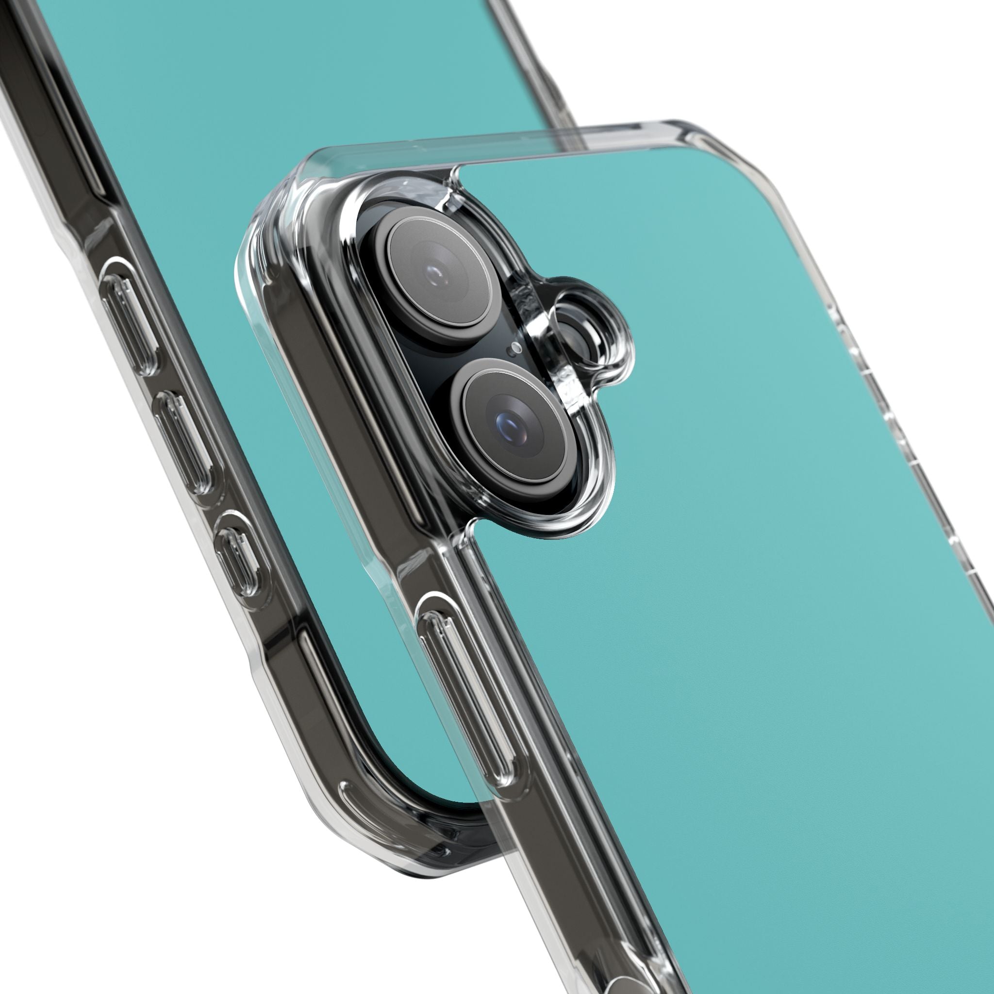 Turquoise Blue - Clear Impact iPhone 16 Phone Case