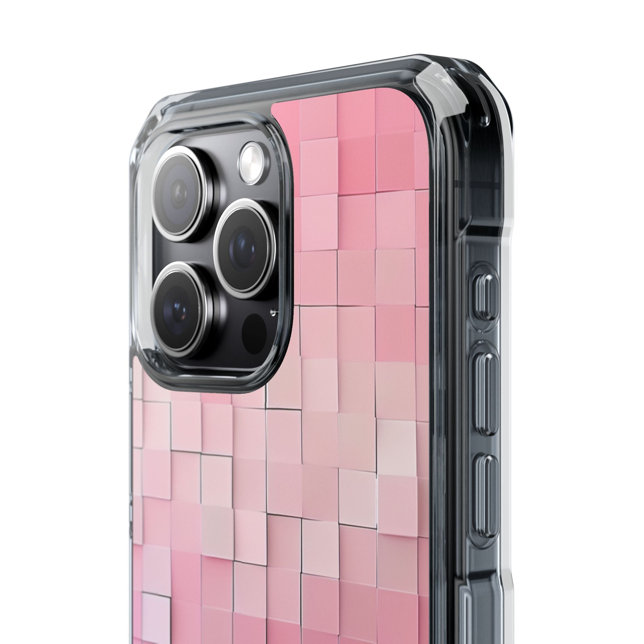 Gradient Pink Mosaic iPhone 15 - Clear Impact Phone Case