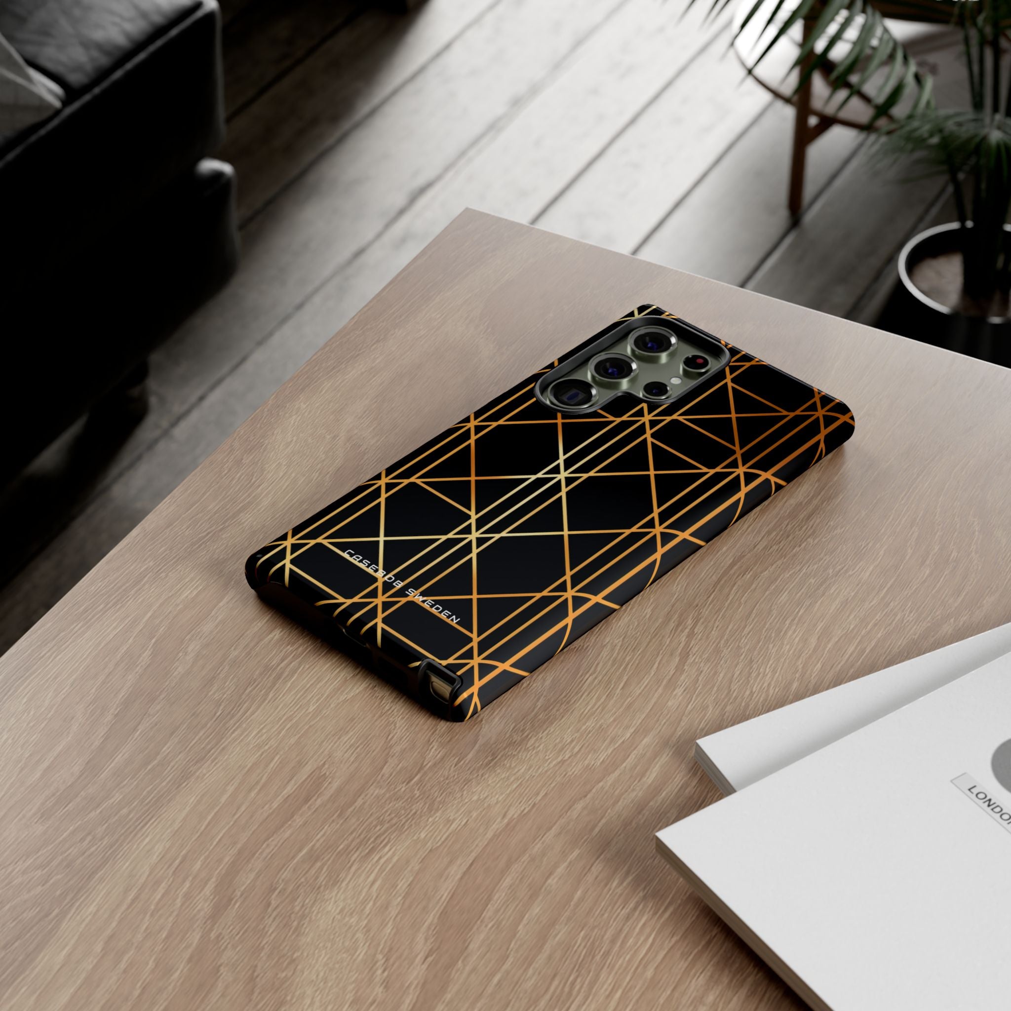 Golden Geometric Elegance Samsung S23 - Tough Phone Case