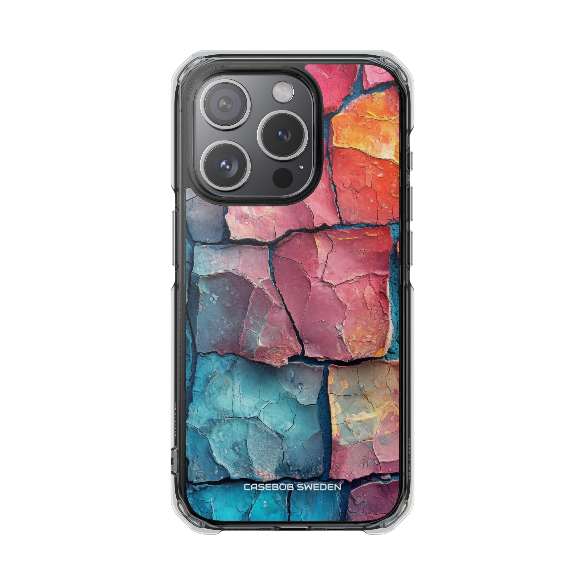 Cracked Earth Mosaic - Clear Impact iPhone 15 Phone Case