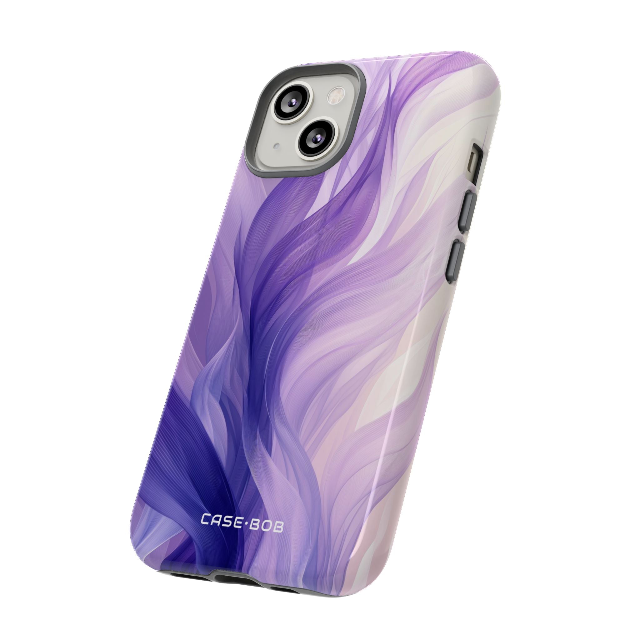 Purple Ribbon Waves iPhone 14 Case - Tough