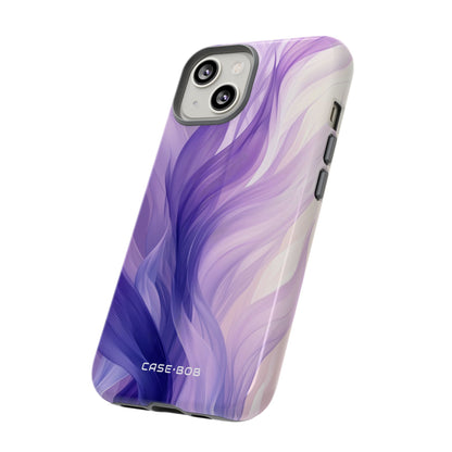 Purple Ribbon Waves iPhone 14 Case - Tough