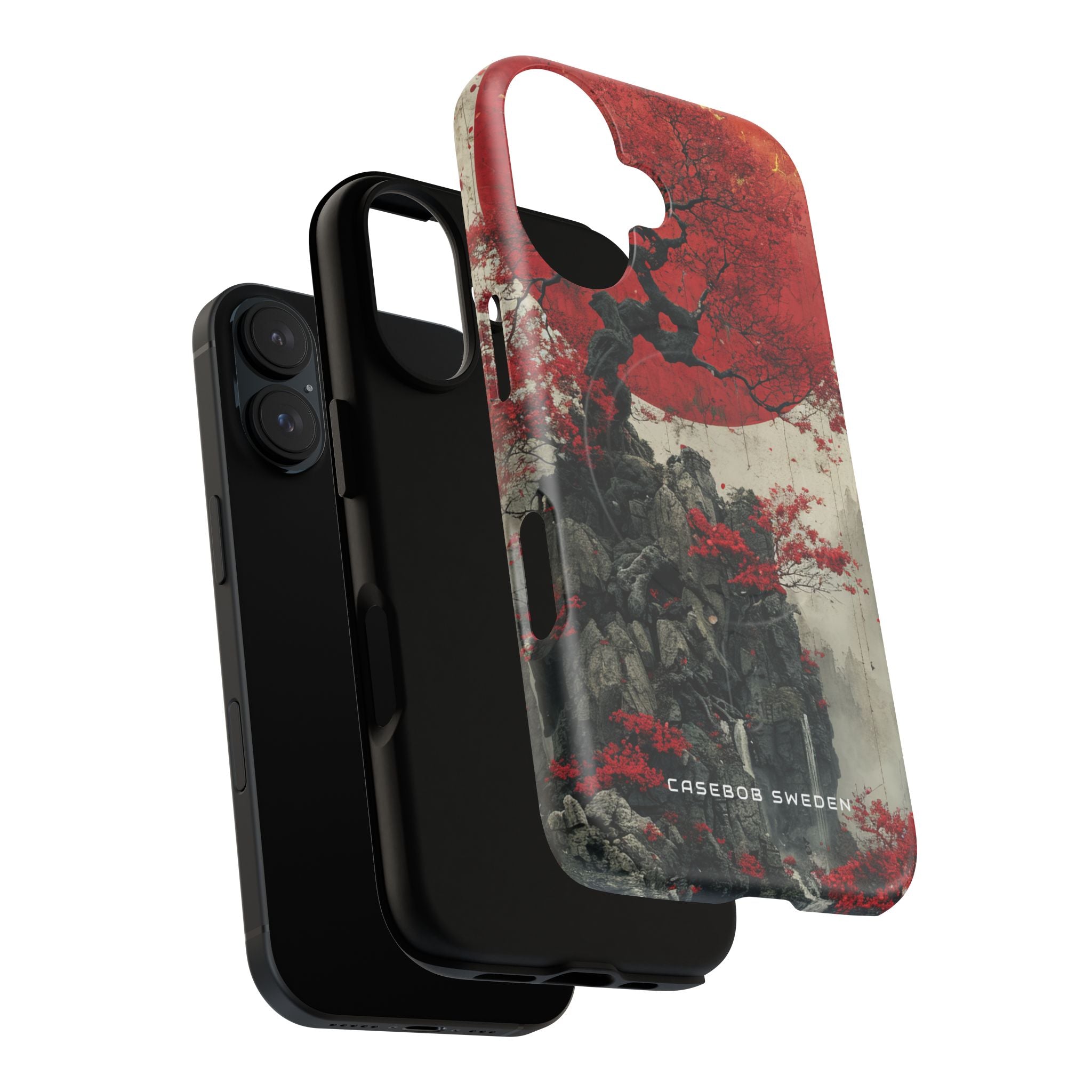 Zen Serenity in Red Harmony iPhone 16 | Tough+ Phone Case