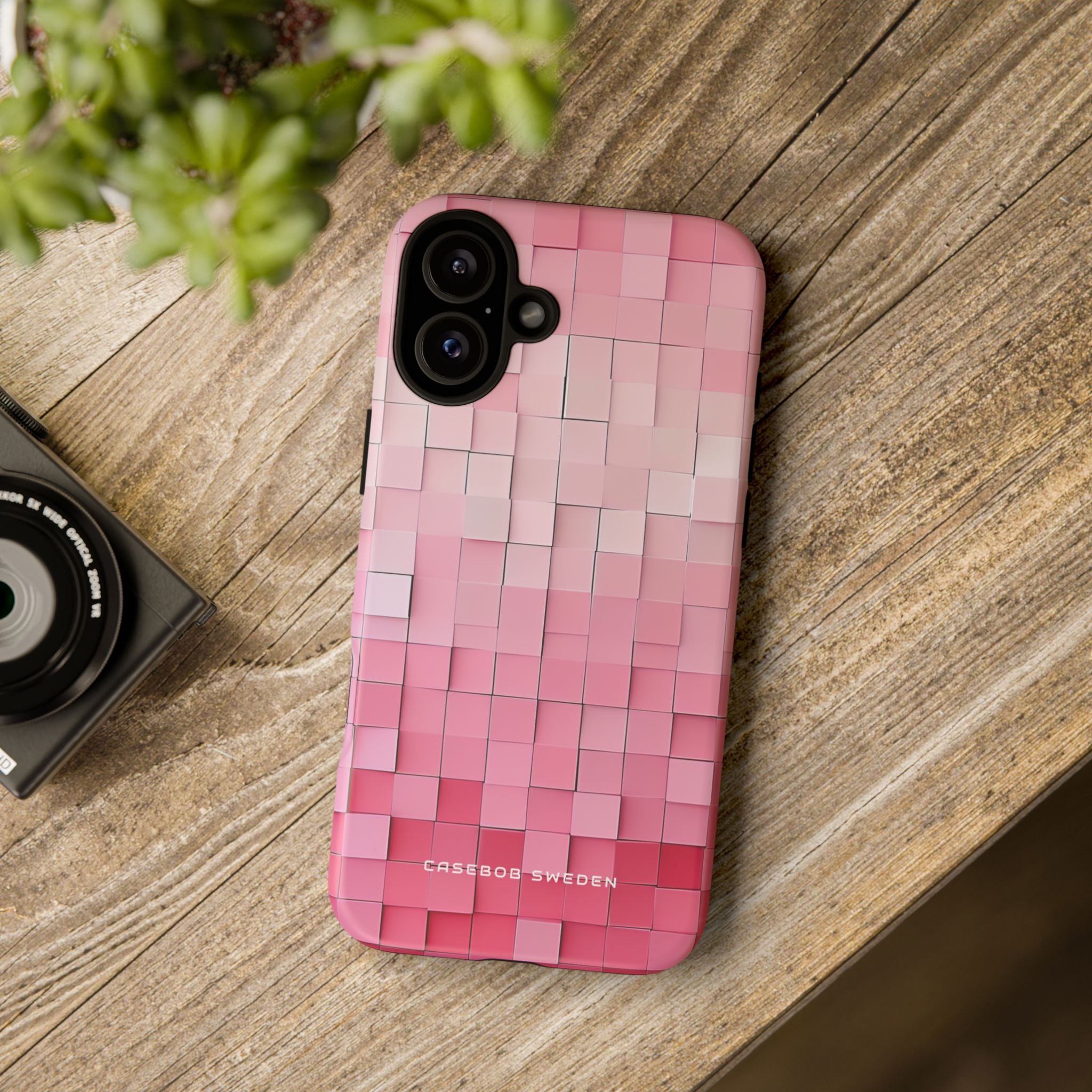 Gradient Pink Mosaic iPhone 16 - Tough Phone Case