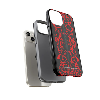 Gothic Crimson Symmetry iPhone 14 - Tough Phone Case