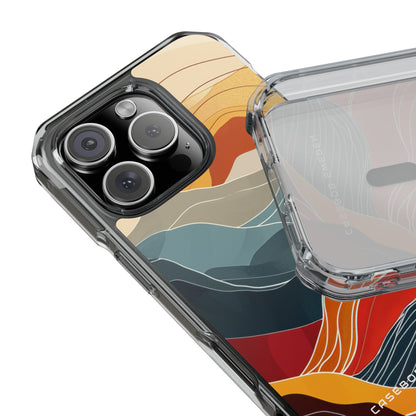 Harmonic Flow of Lines and Color iPhone 16 - Clear Impact Phone Case