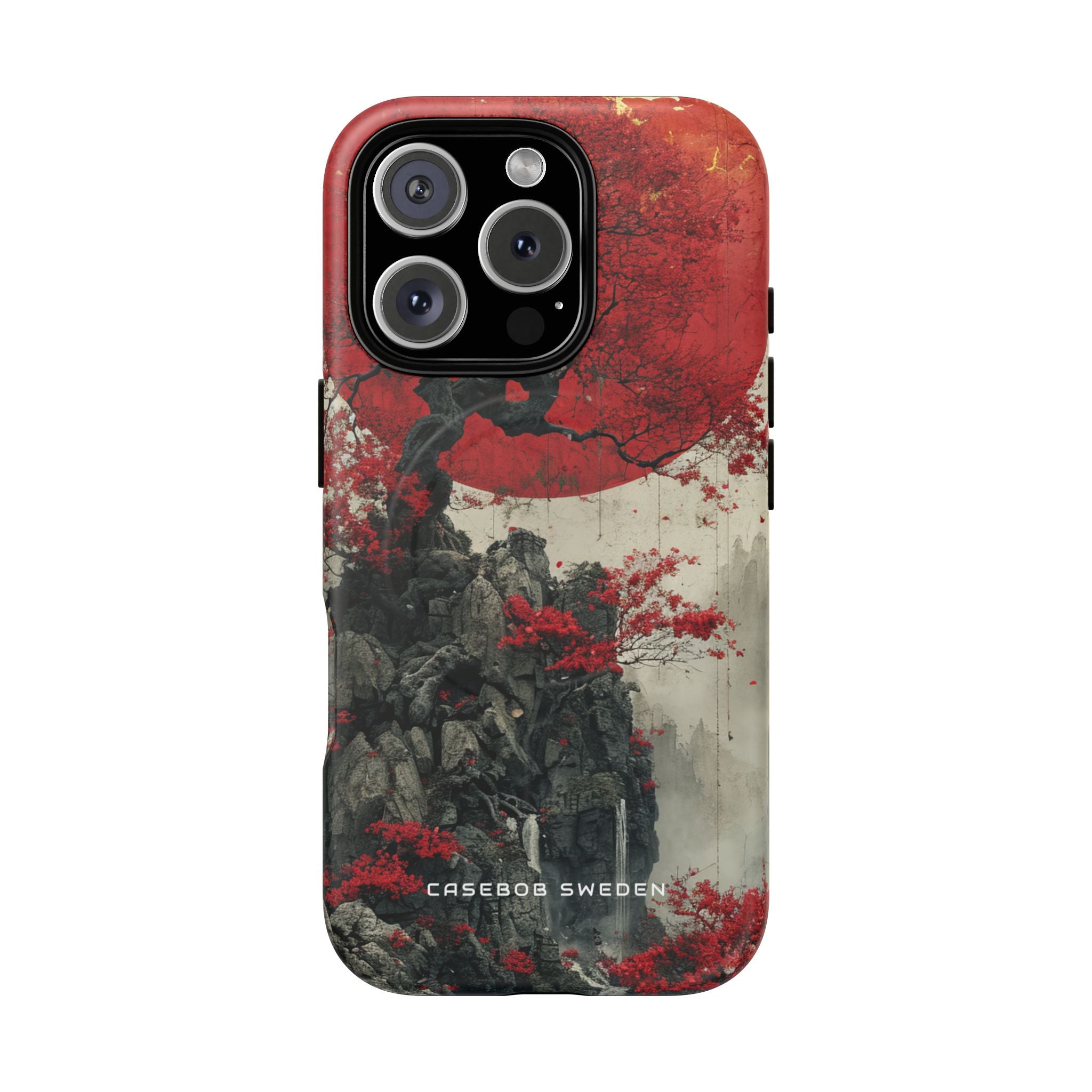 Zen Serenity in Red Harmony iPhone 16 | Tough+ Phone Case