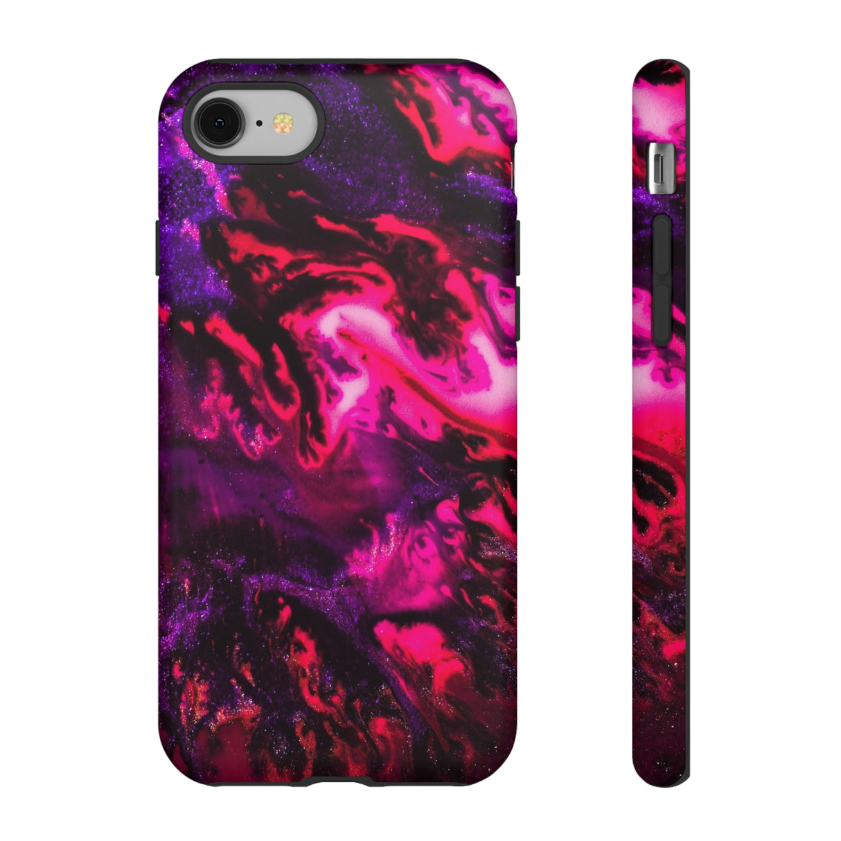 Deep Pink Galaxy Ink Art iPhone Case (Protective) iPhone 8 Matte Phone Case