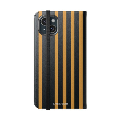 Golden Stripes - iPhone 15 Plus Case - Wallet