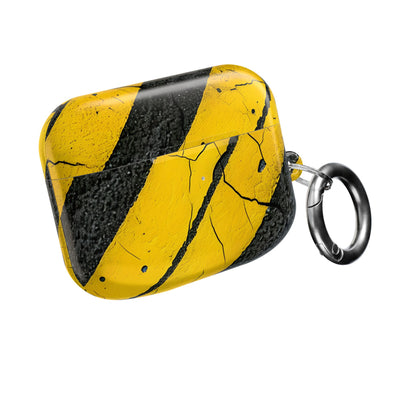 Yellow Stripes Distress - AirPods Case