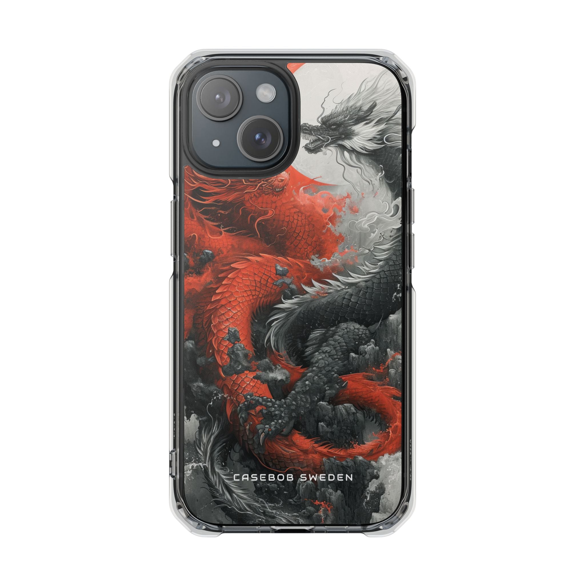 Zen Dragon Harmony iPhone 15 - Transparente, stoßfeste Handyhülle