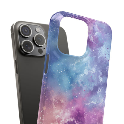 Cosmic Nebula Swirls - Slim iPhone 15 Phone Case