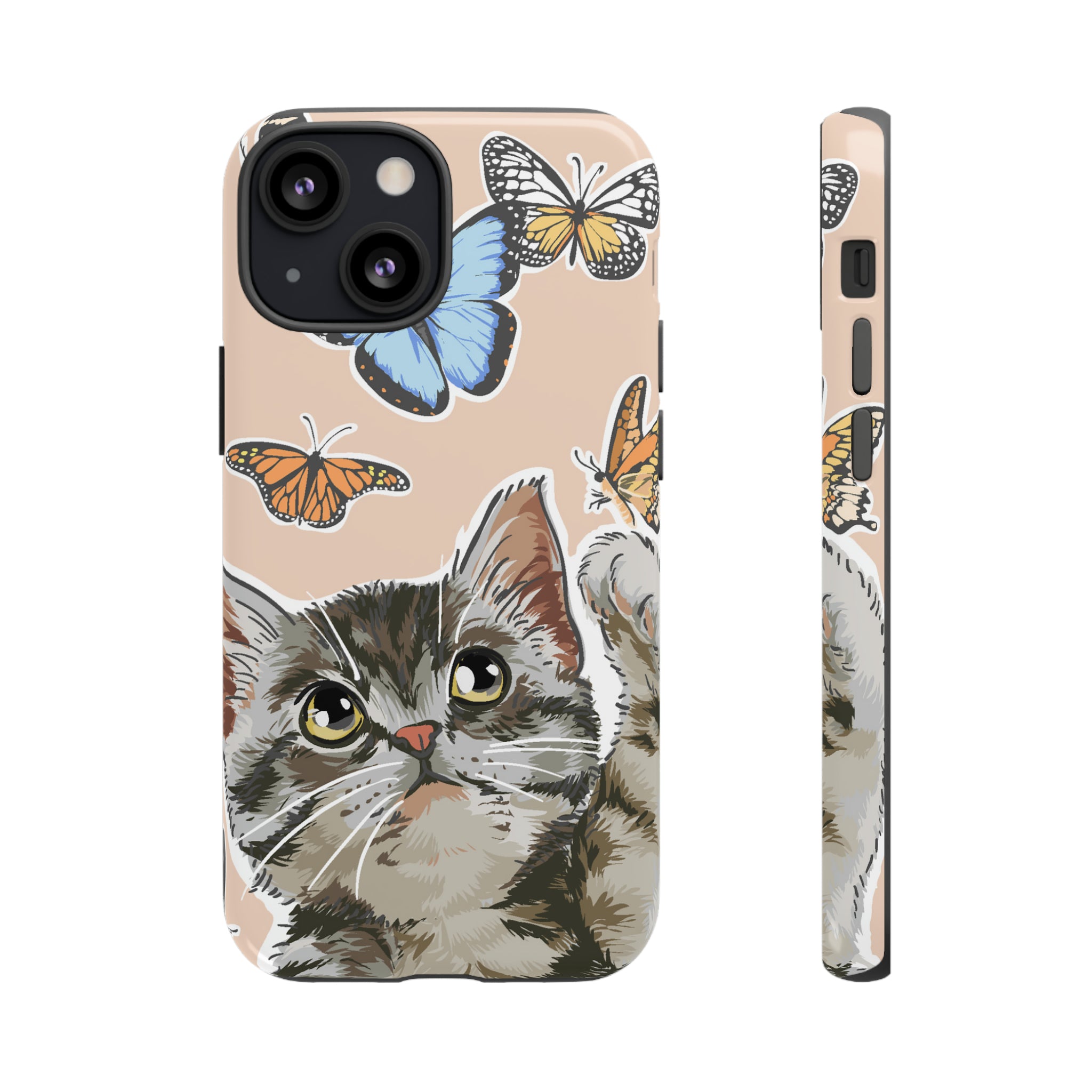 Cute Cat Butterflies - Protective Phone Case