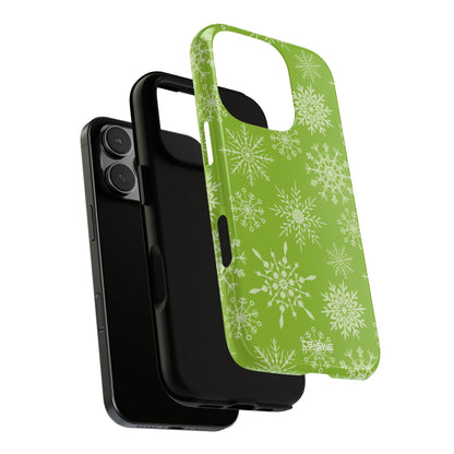 Snowflakes Dance Playfully - iPhone Case