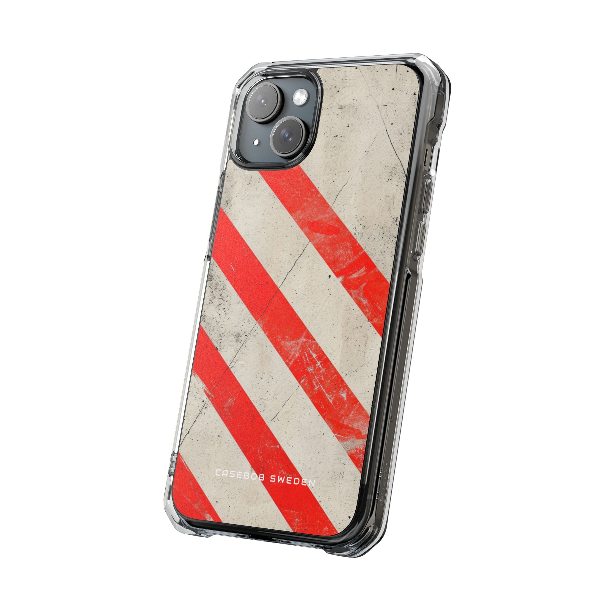 Striker Crimson Stripes iPhone 15 - Clear Impact Phone Case